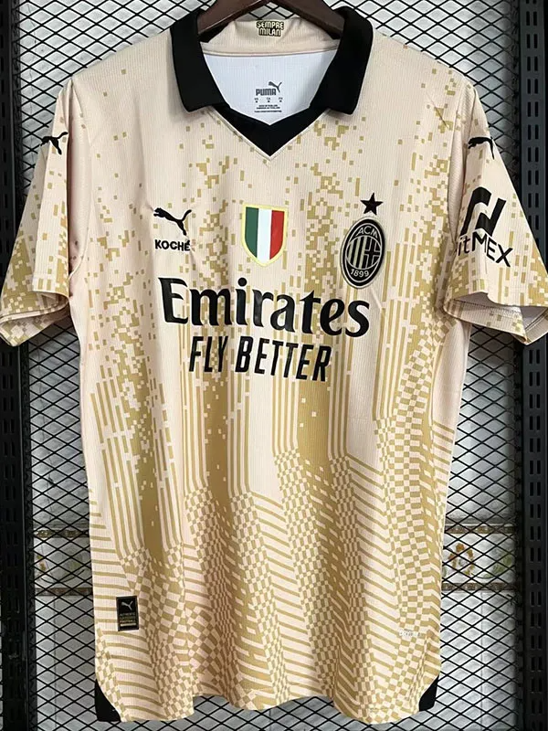 2023 AC Milan Joint Edition Yellow Fans Soccer Jersey