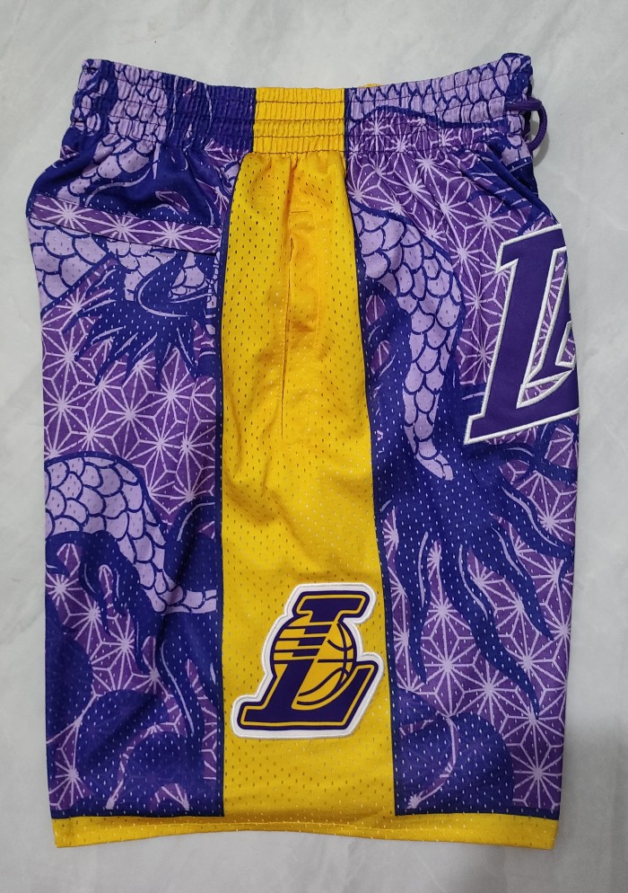 2024 Los Angeles Lakers Embroidery Top Quality NBA Pants