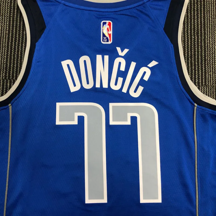 21-22 Dallas DONCIC #11 Blue 75th Anniversary Top Quality Hot Pressing NBA Jersey