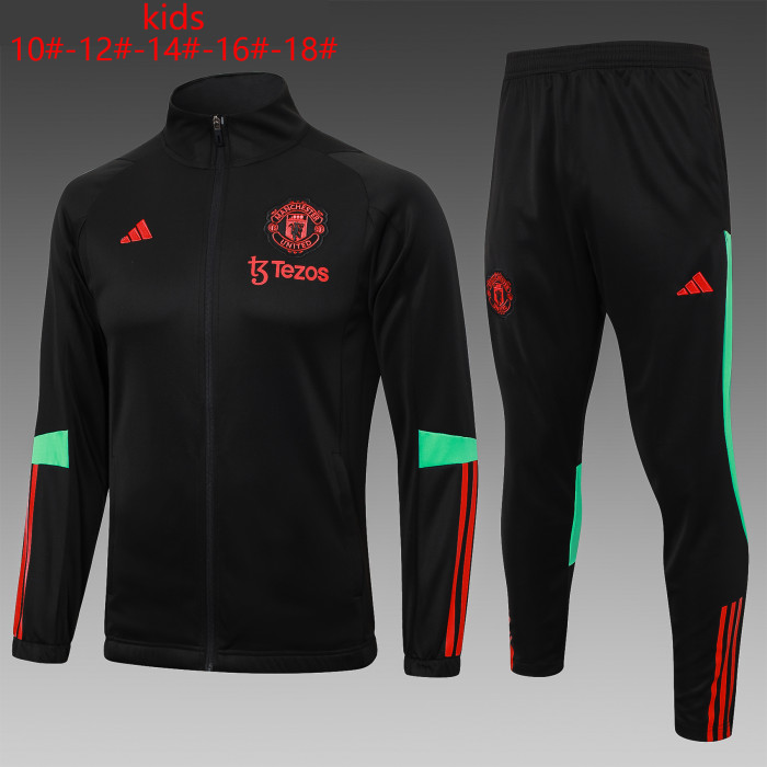 23-24 Manchester United High Quality Kids Jacket Tracksuit