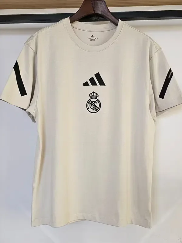 25-26 Real Madrid Creamy Yellow High Quality Casual T-Shirt #奶黄色