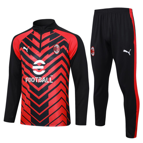 23-24 AC Milan High Quality Half Pull Tracksuit