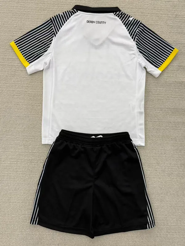 25-26 Derby County Home Kids Soccer Jersey