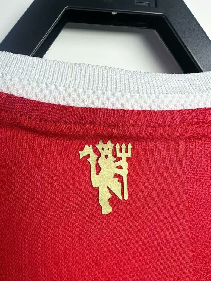 2021-2022 Manchester United Home Player Version Retro Soccer Jersey