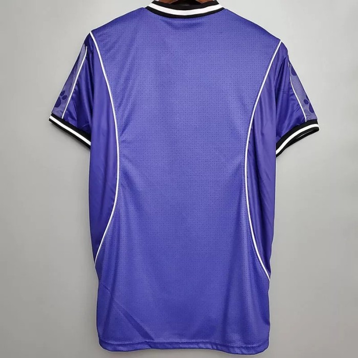 1997-1998 Real Madrid Away Blue Retro Soccer Jersey