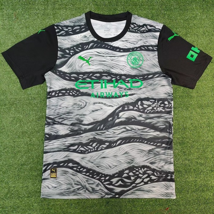 25-26 Manchester City Black Gray Concept Edition Fans Soccer Jersey