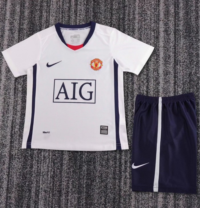 2008-2009 Manchester United Away Retro Kids Soccer Jersey