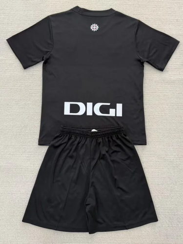 25-26 Bilbao Black Goalkeeper Kids Soccer Jersey