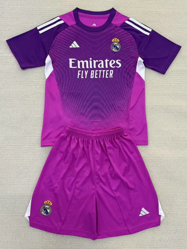 25-26 Real Madrid Purple GoalKeeper Adult Suit