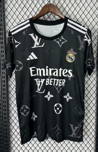 25-26 Real Madrid Black Special Edition Fans Training Shirts *L