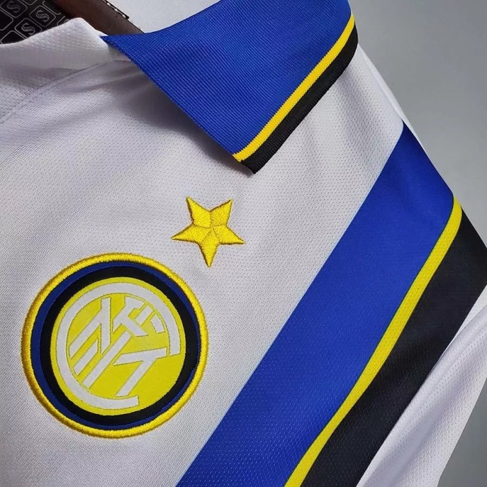 1997-1998 Inter Milan Away White Retro Soccer Jersey