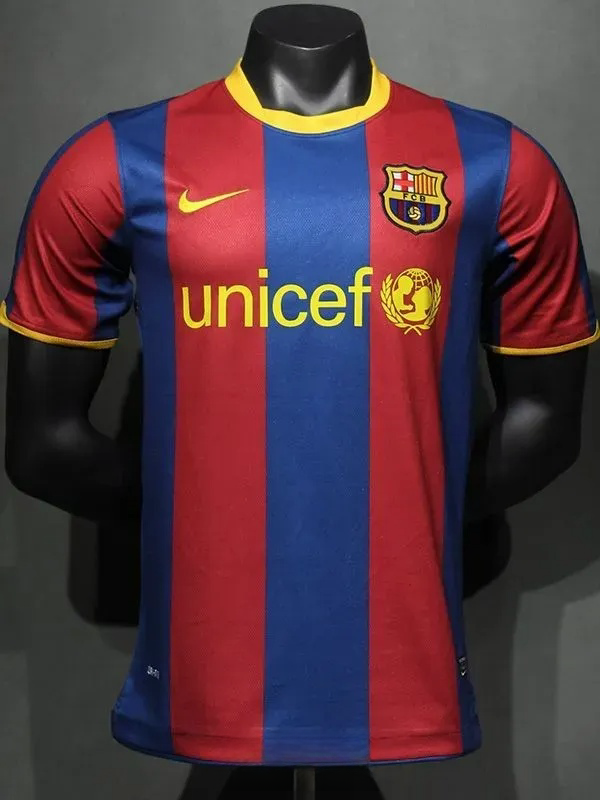 2010-2011 Barcelona Home Player Version  Retro Soccer Jersey