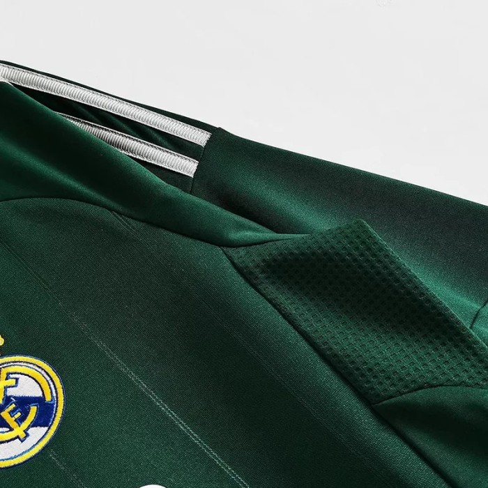 2012-2013 Real Madrid Away Green Long Sleeve Retro Soccer Jersey