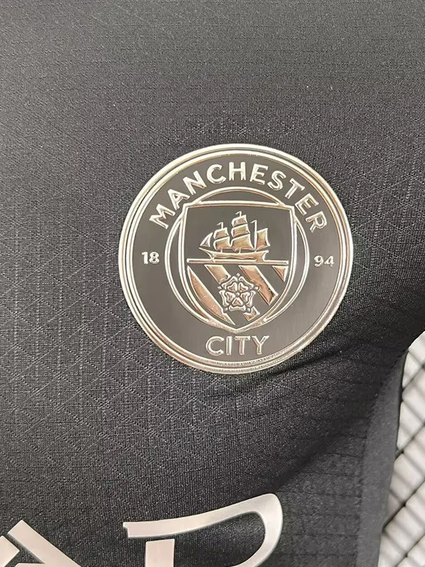 25-26 Manchester City Away Long Sleeve Player Version Soccer Jersey 1:1 Thai Quality (长袖球员)