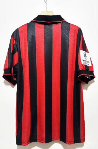 1993-1994 AC Milan UCL Version Retro Soccer Jersey