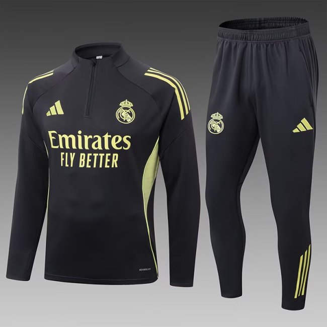 25-26 Real Madrid High Quality Half Pull Tracksuit