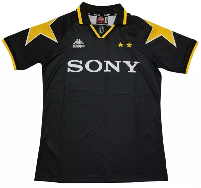 1995-1997 Juventus Away Black Retro Soccer Jersey