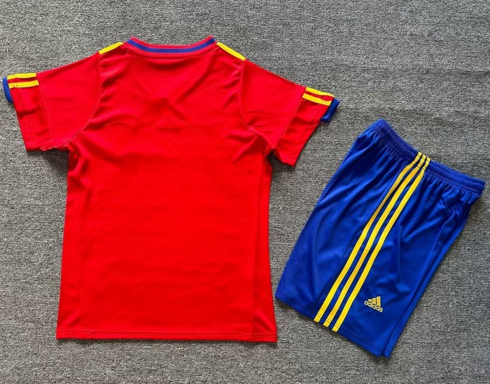 2010 Spain Home Retro Kids Soccer Jersey