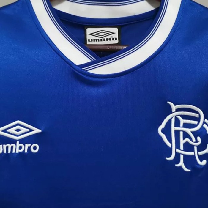 1984-1987 Rangers Home Retro Soccer Jersey