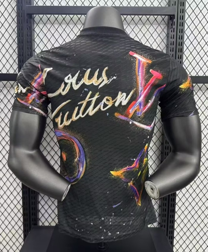 25-26 Real Madrid Black Blue Special Edition Player Version Training Shirts *L