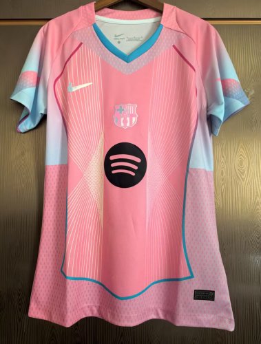 25-26 Barcelona Pink Special Edition Women Fans Training Shirts 1:1 Thai Quality（女）