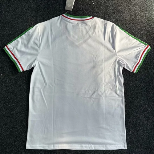 1986 Mexico Away White Retro Soccer Jersey
