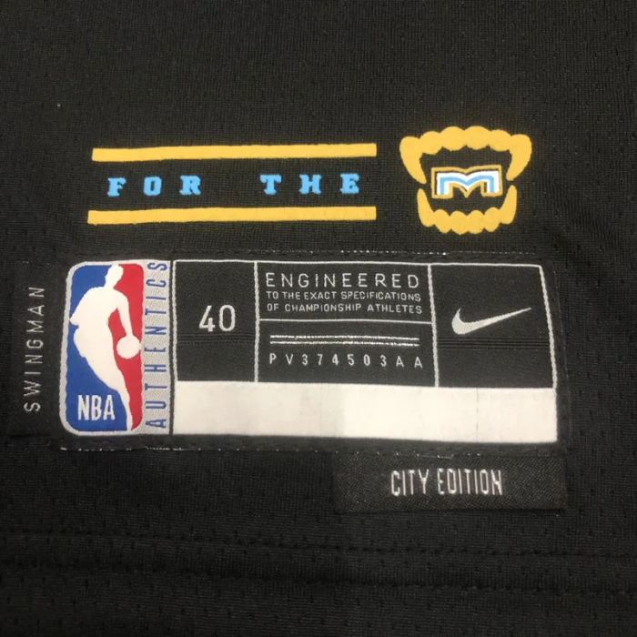 22-23 Grizzlies MORANT #12 Black City Edition Top Quality Hot Pressing NBA Jersey