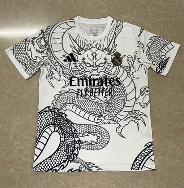 2425 Real Madrid Special Edition White Fans Training Shirts