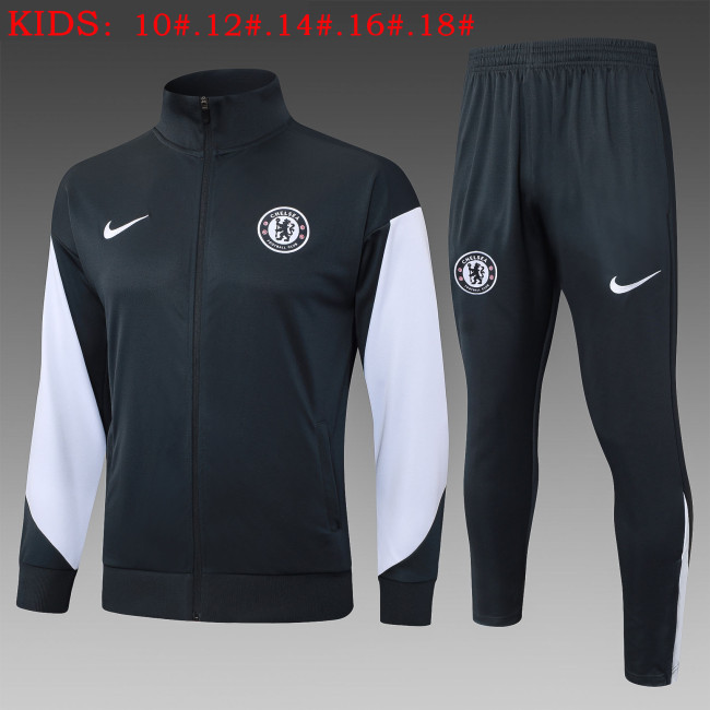 25-26 Chelsea High Quality Kids Jacket Tracksuit