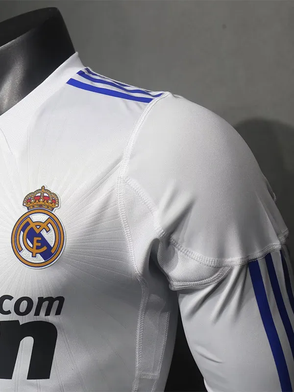 2010-2011 Real Madrid Home Player Version Long Sleeve Retro Soccer Jersey  长袖球员