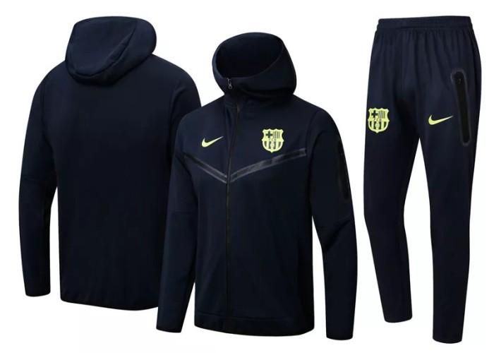 22-23 Barcelona Dark blue Hoodie Jacket Tracksuit#F399