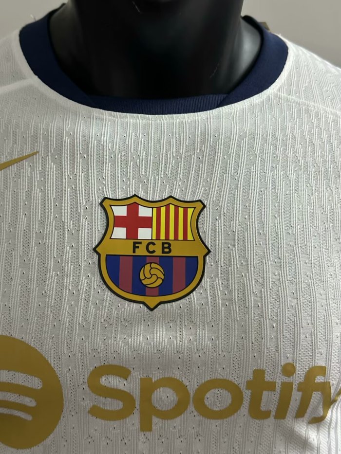 25-26 Barcelona White Special Edition Player Version Soccer Jersey