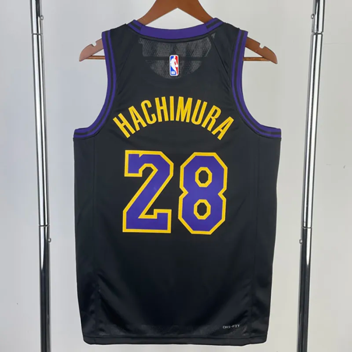 23-24 LAKERS HACHIMURA #28 Black City Edition Top Quality Hot Pressing NBA Jersey