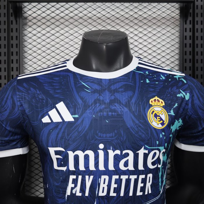 25-26 Real Madrid Blue Special Edition Player Version Soccer Jersey