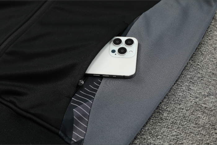 2025 AD Black Jacket Tracksuit