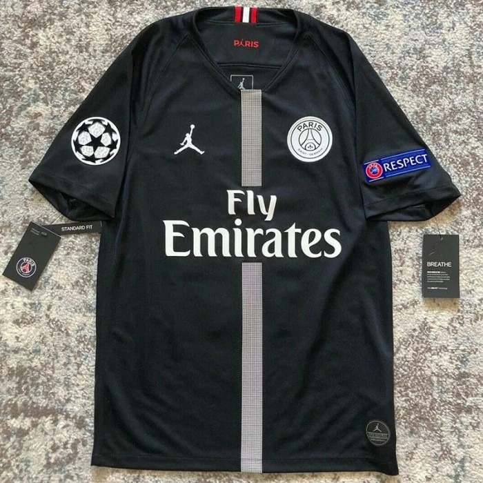 2018-2019 Paris Saint-Germain Paris Jordan Black Retro Soccer Jersey