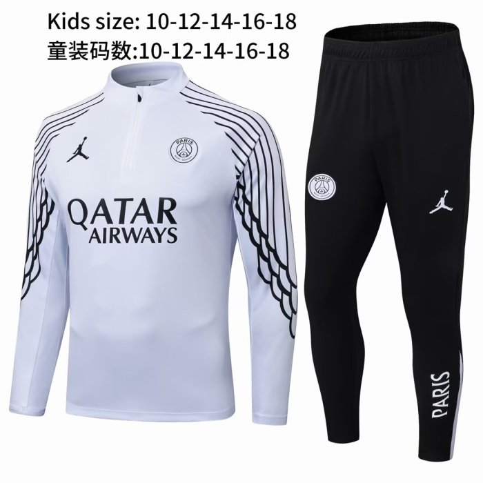 25-26 Paris Saint-Germain High Quality Kids Half Pull Tracksuit