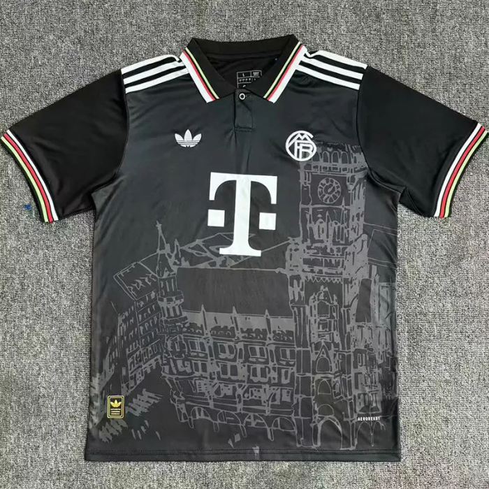 25-26 Bayern Special Edition Black Polo Short Sleeve