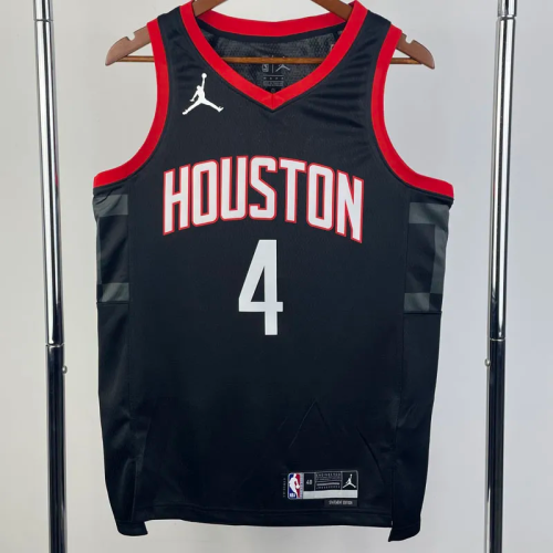 23-24 Rockets GREEN #4 Black Top Quality Hot Pressing NBA Jersey (Trapeze Edition)