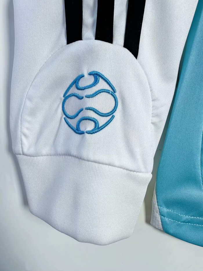 2006-2007 Argentina Home Long Sleeve Retro Soccer Jersey