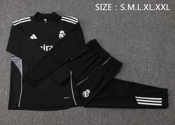 25-26 Real Madrid High Quality Half Pull Tracksuit