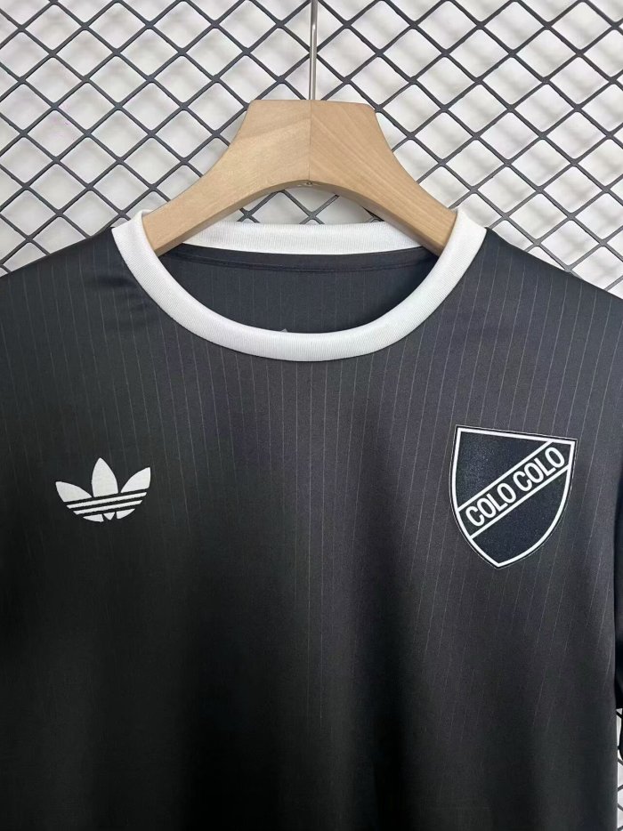 25-26 Colo-Colo 100th Anniversary Black Fans Soccer Jersey *黑队标