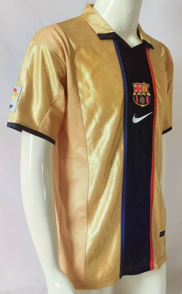 2001-2002 Barcelona Away Retro Soccer Jersey