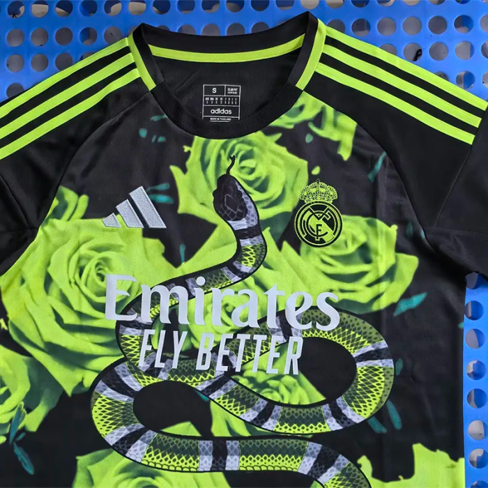 25-26 Real Madrid Green Special Edition Fans Training Shirts*玫瑰蛇