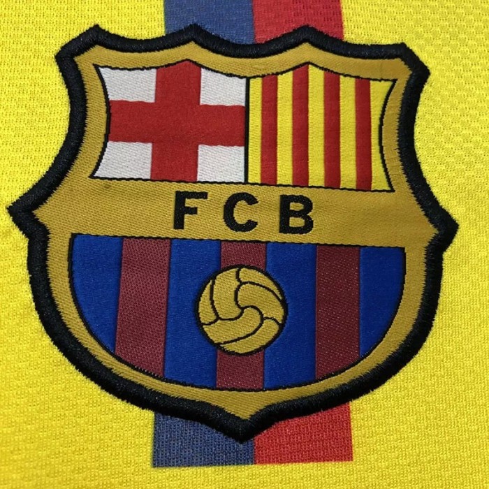 2008-2009 Barcelona Yellow Retro Soccer Jersey