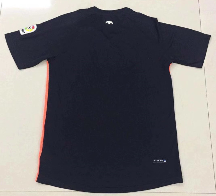 2006 Valencia Away Black Retro Soccer Jersey