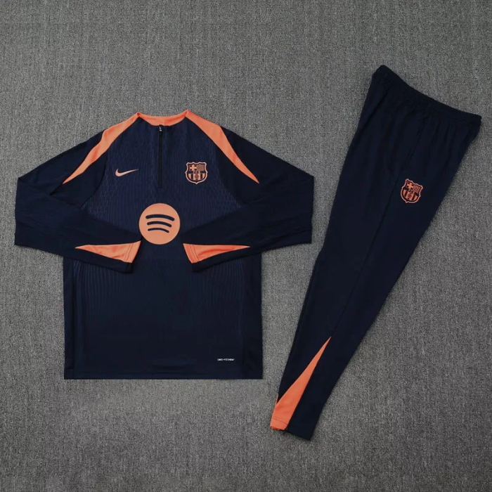 25-26 Barcelona High Quality Half Pull Tracksuit