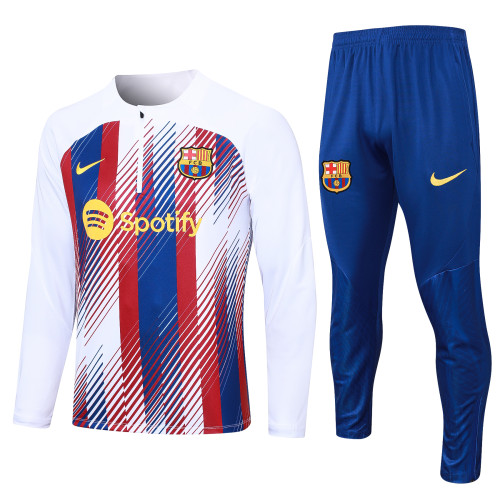 23-24 Barcelona High Quality Half Pull Tracksuit
