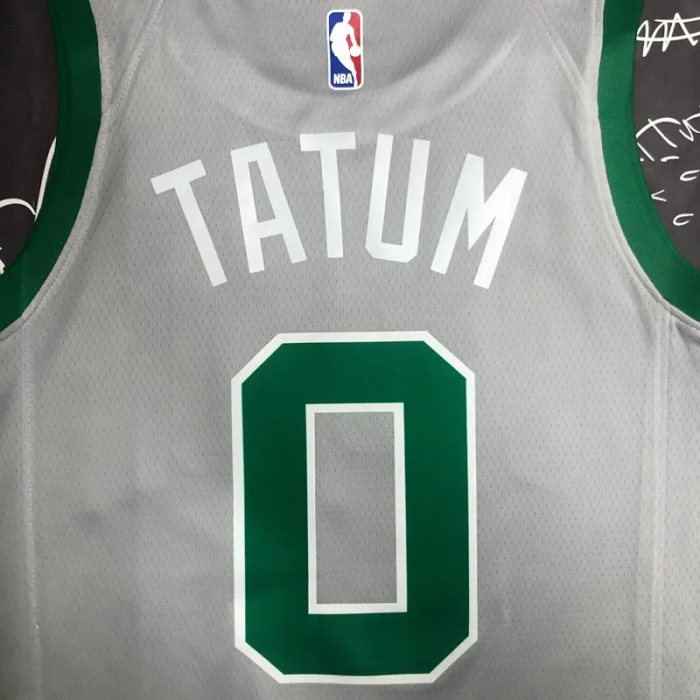CELTICS TATUM #0 Gray Top Quality Hot Pressing NBA Jersey
