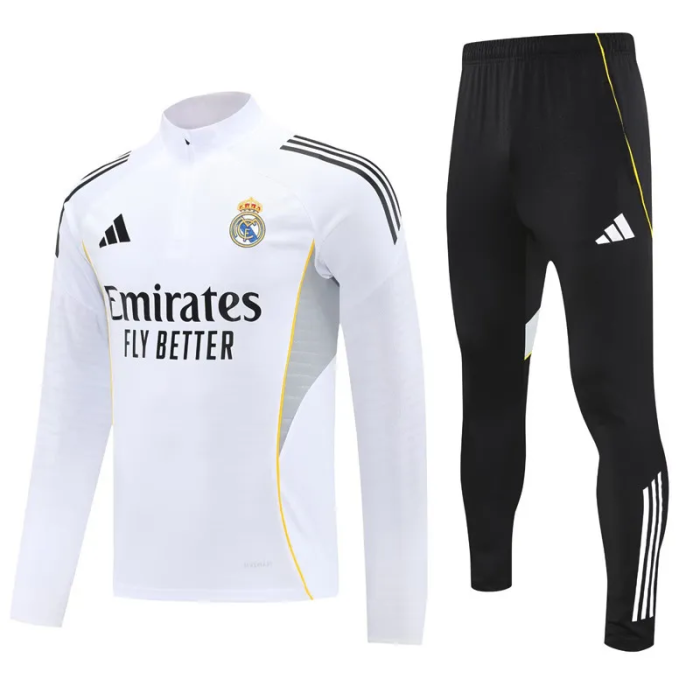 25-26 Real Madrid High Quality Half Pull Tracksuit